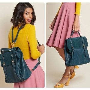 Modcloth Stop, Rock, and Roll Convertible Bag in Teal